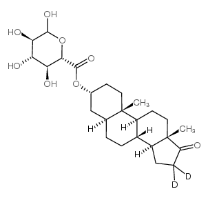 5alpha-androstan-3alpha-ol-17-one-16,16-d2-glucosiduronate结构式