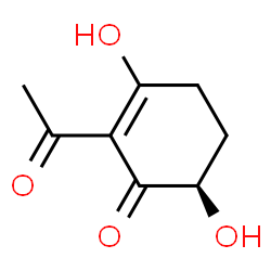 2-Cyclohexen-1-one, 2-acetyl-3,6-dihydroxy-, (6R)- (9CI)结构式