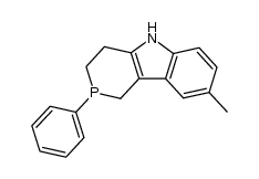 8-methyl-2-phenyl-2,3,4,5-tetrahydro-1H-phosphinino[4,3-b]indole结构式