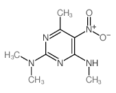 N,N,N,6-tetramethyl-5-nitro-pyrimidine-2,4-diamine structure