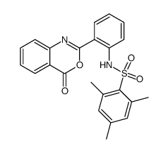 2-<2-(2,4,6-Trimethyl-phenylsulfonylamino)-phenyl>-4-oxo-4H-<3,1>benzoxazine Structure