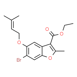 ethyl 6-bromo-2-methyl-5-((3-methylbut-2-en-1-yl)oxy)benzofuran-3-carboxylate Structure