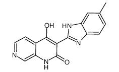 4-hydroxy-3-(6-methyl-1H-benzoimidazol-2-yl)-1H-[1,7]naphthyridin-2-one Structure