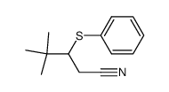 4,4-dimethyl-3-phenylsulfanyl-valeronitrile Structure