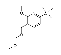 4-iodo-2-methoxy-3-((methoxymethoxy)methyl)-6-(trimethylsilyl)pyridine结构式
