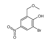 2-bromo-6-(methoxymethyl)-4-nitrophenol结构式
