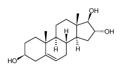 androst-5-ene-3β,16α,17β-triol结构式