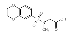 2-[2,3-dihydro-1,4-benzodioxin-6-ylsulfonyl(methyl)amino]acetic acid Structure