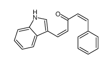 1-(1H-indol-3-yl)-5-phenylpenta-1,4-dien-3-one结构式