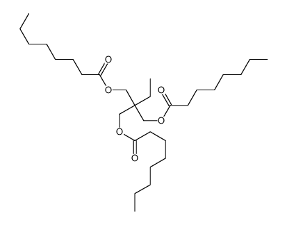 2-ethyl-2-[[(1-oxooctyl)oxy]methyl]-1,3-propanediyl dioctanoate structure