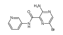 3-amino-6-bromo-N-pyridin-3-ylpyrazine-2-carboxamide Structure