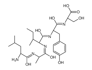 (2S)-2-[[(2S)-2-[[(2S,3S)-2-[[(2S)-2-[[(2S)-2-amino-4-methylpentanoyl]amino]propanoyl]amino]-3-methylpentanoyl]amino]-3-(4-hydroxyphenyl)propanoyl]amino]-3-hydroxypropanoic acid Structure