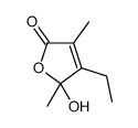 4-ethyl-5-hydroxy-3,5-dimethylfuran-2-one Structure