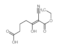 6-cyano-7-ethoxy-7-hydroxy-5-oxo-hept-6-enoic acid结构式