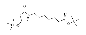 4-(Trimethylsilyloxy)-2-(6-carbotrimethylsiloxyhexyl)-cyclopent-2-en-1-on结构式