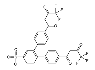 4,4''-BIS(4,4,4-TRIFLUORO-1,3-DIOXOBUTYL)-O-TERPHENYL-4'-SULFONYLCHLORIDE structure