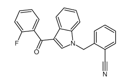 2-[[3-(2-fluorobenzoyl)indol-1-yl]methyl]benzonitrile结构式