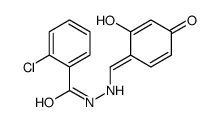 2-chloro-N'-[(E)-(2-hydroxy-4-oxocyclohexa-2,5-dien-1-ylidene)methyl]benzohydrazide Structure