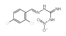 [[N-[(2,4-dichlorophenyl)methylideneamino]carbamimidoyl]amino]-hydroxy-oxo-azanium结构式