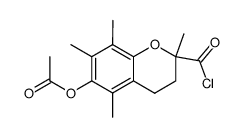 (+-) 6-acetoxy-2,5,7,8 tetramethylchroman-2-carboxylic acid chloride结构式