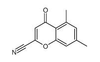 5,7-dimethyl-4-oxochromene-2-carbonitrile结构式