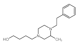 4-(3-methyl-4-phenethyl-piperazin-1-yl)butan-1-ol结构式