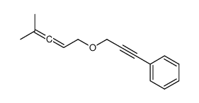 3-(4-methylpenta-2,3-dienoxy)prop-1-ynylbenzene结构式