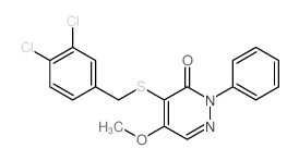 4-((3,4-Dichlorobenzyl)thio)-5-methoxy-2-phenyl-3(2H)-pyridazinone picture