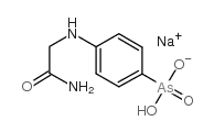 Arsonic acid,As-[4-[(2-amino-2-oxoethyl)amino]phenyl]-, sodium salt (1:1) Structure