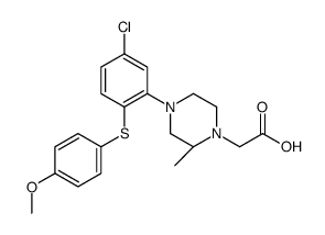 (2R)-4-[5-氯-2-[(4-甲氧基苯基)硫]苯基]-2-甲基-1-哌嗪乙酸结构式