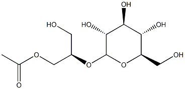 2-Acetoxy-1-(hydroxymethyl)ethyl β-D-glucopyranoside结构式