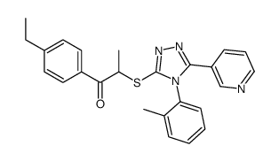 1-(4-ethylphenyl)-2-[[4-(2-methylphenyl)-5-pyridin-3-yl-1,2,4-triazol-3-yl]sulfanyl]propan-1-one Structure