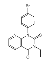 1-(4-bromo-phenyl)-3-ethyl-2-thioxo-2,3-dihydro-1H-pyrido[2,3-d]pyrimidin-4-one Structure
