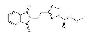 2-(2-phthalimido-ethyl)-thiazole-4-carboxylic acid ethyl ester结构式
