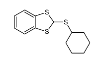 2-Cyclohexylthio-1,3-benzodithiol结构式