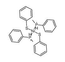 Ni(SC6H5)2(dimethylphenylphosphine)2 Structure