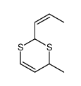 4-methyl-2-prop-1-enyl-4H-1,3-dithiine Structure