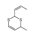 4-methyl-2-prop-1-enyl-4H-1,3-dithiine结构式