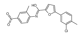 5-(3-chloro-4-methylphenyl)-N-(2-methyl-4-nitrophenyl)furan-2-carboxamide结构式