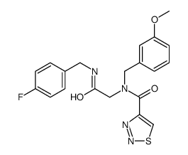 1,2,3-Thiadiazole-4-carboxamide,N-[2-[[(4-fluorophenyl)methyl]amino]-2-oxoethyl]-N-[(3-methoxyphenyl)methyl]-(9CI) Structure