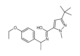 1H-Pyrazole-5-carboxamide,3-(1,1-dimethylethyl)-N-[1-(4-ethoxyphenyl)ethyl]-1-methyl-(9CI) Structure