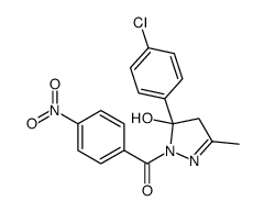 [5-(4-chlorophenyl)-5-hydroxy-3-methyl-4H-pyrazol-1-yl]-(4-nitrophenyl)methanone结构式