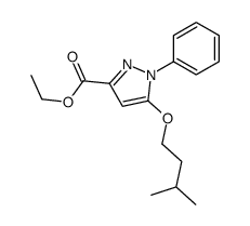 ethyl 5-(3-methylbutoxy)-1-phenylpyrazole-3-carboxylate结构式