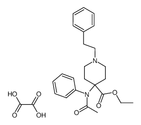 4-(N-Acetyl-anilino)-1-(2-phenylethyl)piperidin-4-carbonsaeure-ethylester-oxalat结构式