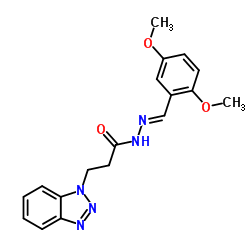 3-(1H-Benzotriazol-1-yl)-N'-[(E)-(2,5-dimethoxyphenyl)methylene]propanehydrazide Structure
