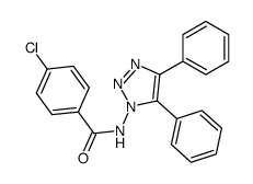 4-chloro-N-(4,5-diphenyltriazol-1-yl)benzamide结构式