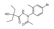 2-Ethyl-2-hydroxy-butyric acid N'-acetyl-N'-(4-bromo-2-methyl-phenyl)-hydrazide Structure