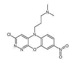3-(3-chloro-8-nitropyridazino[3,4-b][1,4]benzoxazin-5-yl)-N,N-dimethylpropan-1-amine Structure