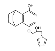 8-(2-hydroxy-3-imidazol-1-yl-propoxy)-1,2,3,4-tetrahydro-1,4-ethano-naphthalen-5-ol结构式