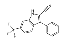 3-phenyl-6-(trifluoromethyl)-1H-indole-2-carbonitrile Structure